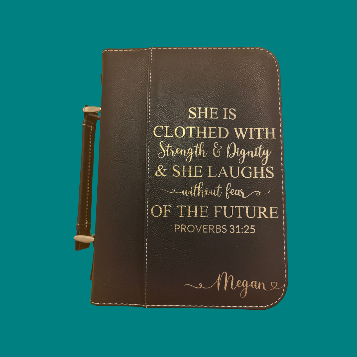 Large Bible Cover with Handle and Zipper