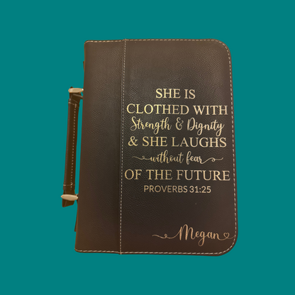 Large Bible Cover with Handle and Zipper