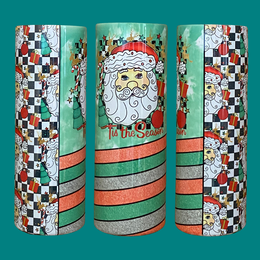 Tumbler Green Santa