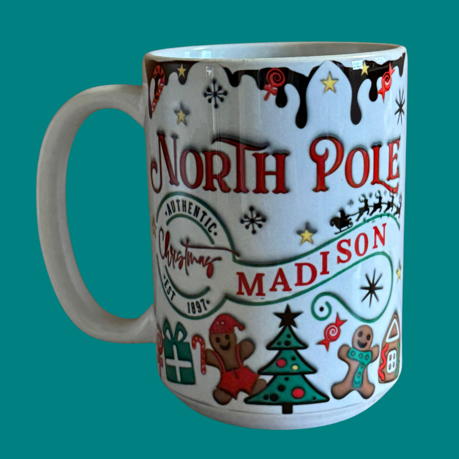 A Personalized North Pole Mug